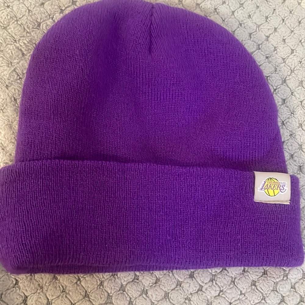 Purple Los angers lakers beanie